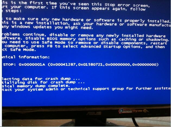 小编教你电脑蓝屏代码0x0000001A怎么办（电脑蓝屏出现0x0000001a怎么解决）