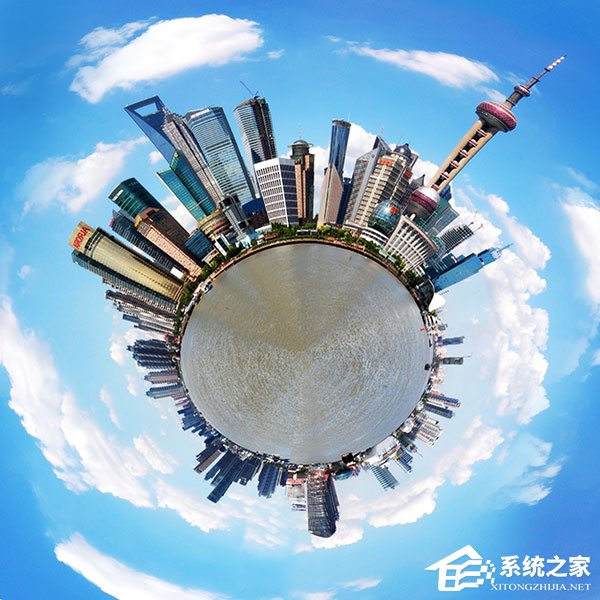 分享使用PS极坐标制作360度圆形全景图的方法