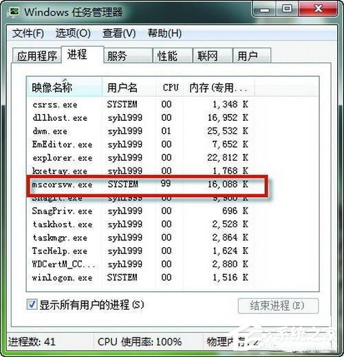 小编分享Win7如何解决Mscorsvw进程CPU占用高的问题