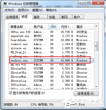 教你Win7中判断Svchost.exe是否是病毒的方法