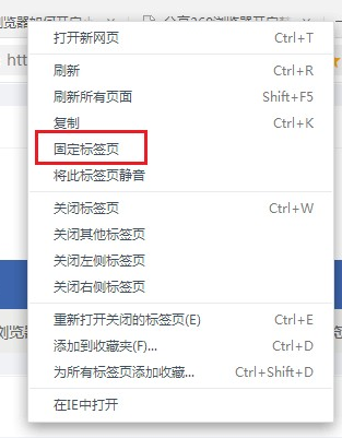 360极速浏览器固定标签页方法分享