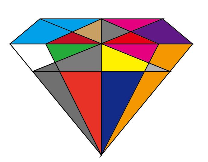 使用Ai绘制出彩色钻石具体操作方法