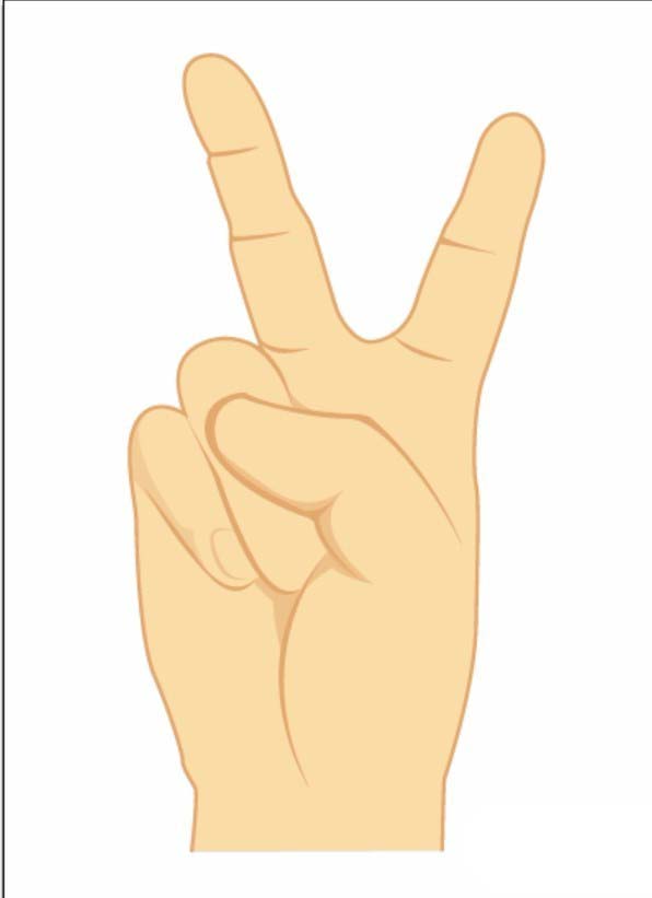 使用ai设计V手势具体流程介绍