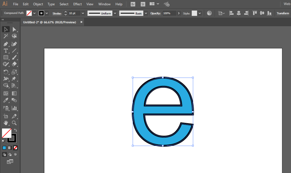 使用ai设计出IE浏览器图标具体操作方法
