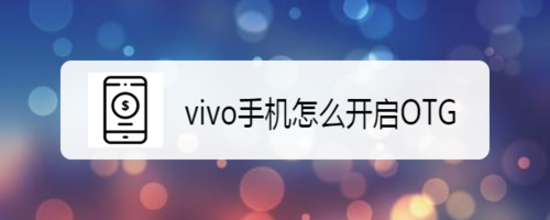 小编分享vivo手机如何开启OTG。