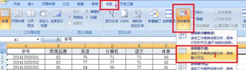 分享在excel2007中冻结窗口的方法分享。