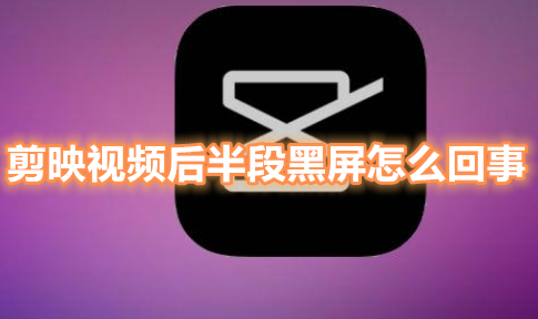 分享剪映视频后半段黑屏怎么回事。