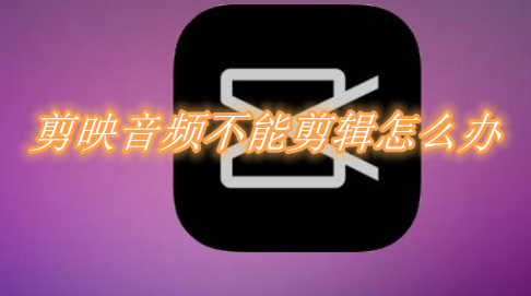 教你剪映音频不能剪辑怎么办。
