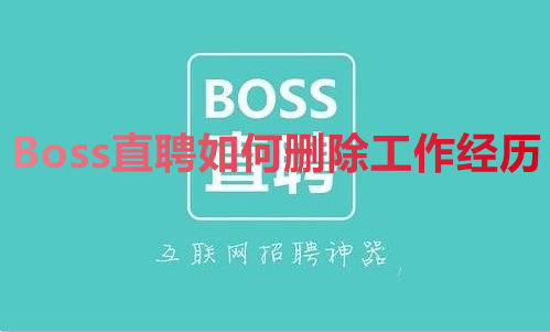 小编教你Boss直聘如何删除工作经历。